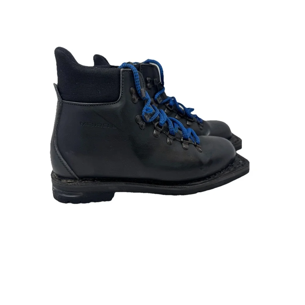 Vintage ❄️Merrell‎ 🔥XCD Tamarack Ski Boots Black Leather Nordic 3-Pin 8.5 Retro